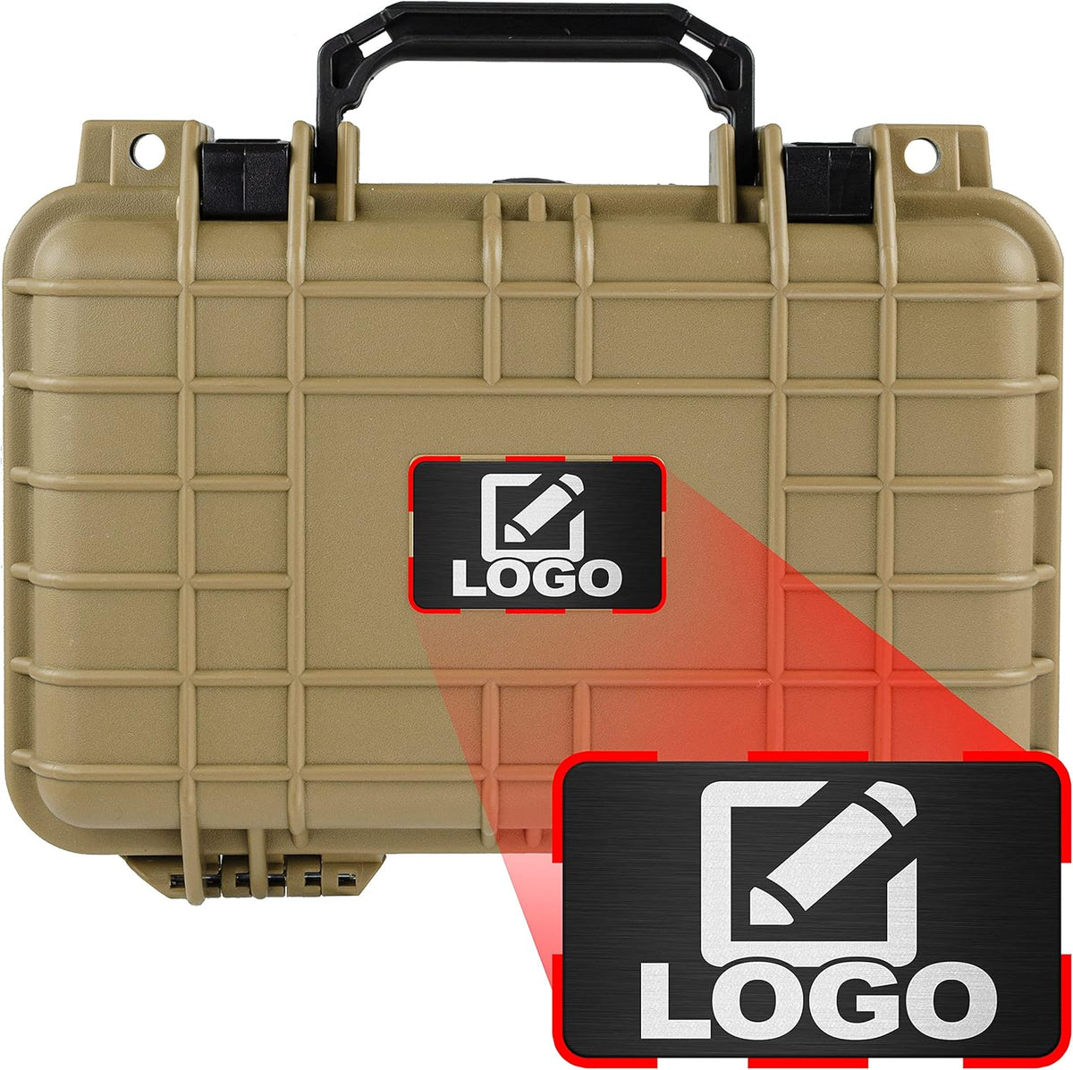 Black Waterproof Hard Case with Foam H3895