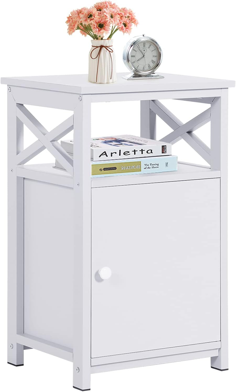 Rustic Brown Storage Cabinet and Drawer Nightstand U528893