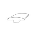Walnut Wood T-Molding O48452
