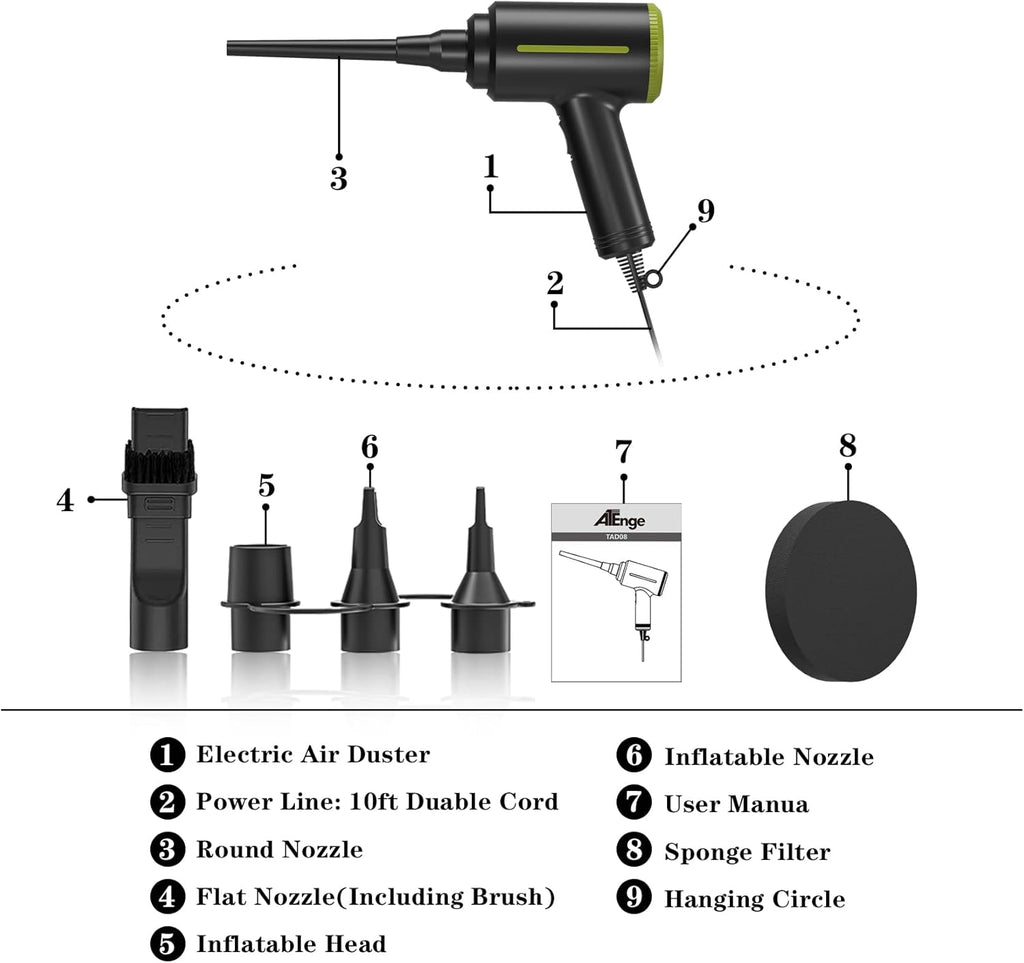 2 in 1 Compressed Air Duster K7105