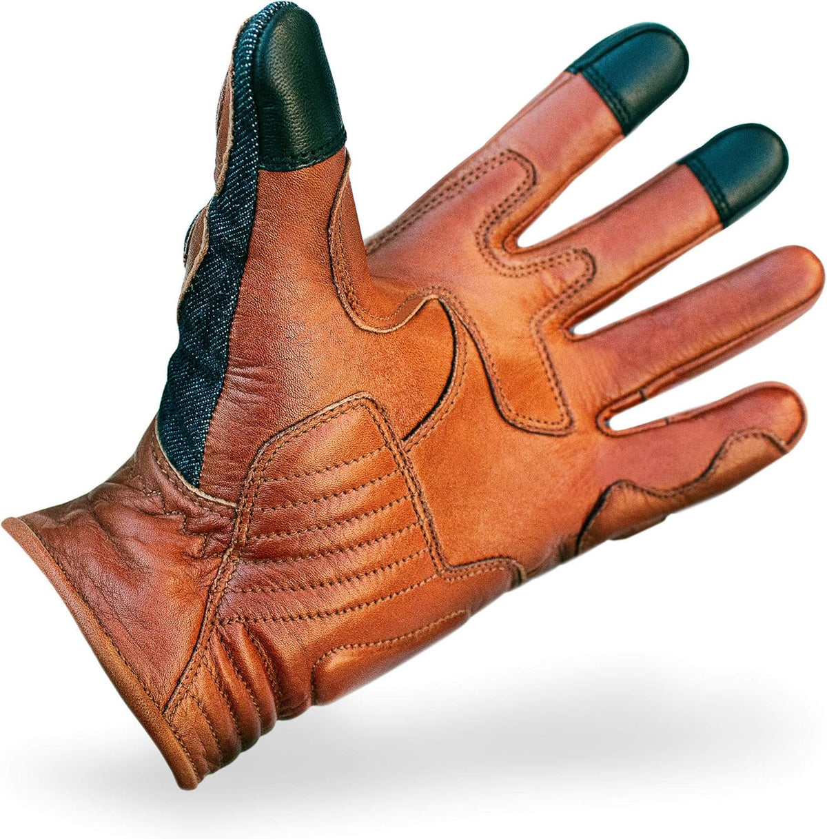 Leather Motorcycle Gloves with Touchscreen B522420