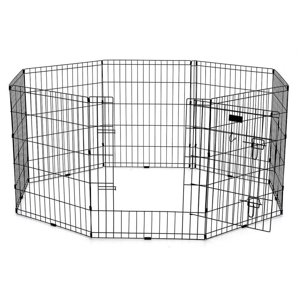 Pet Exercise Pen with Dual Latch Door Y769163