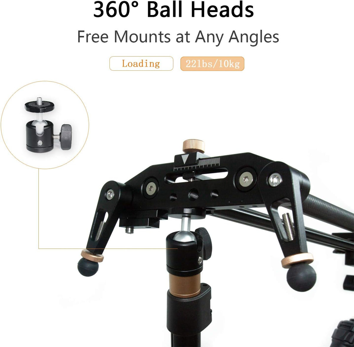 Camera Slider Support Arm Aluminum Alloy Y821