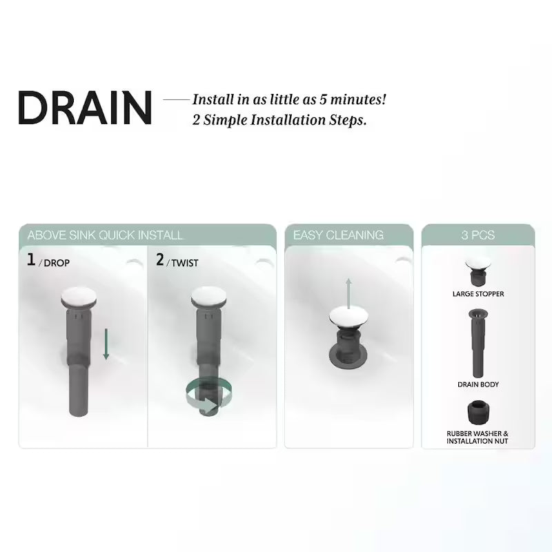 Single-Handle Single-Hole Bathroom Faucet in Chrome G606556
