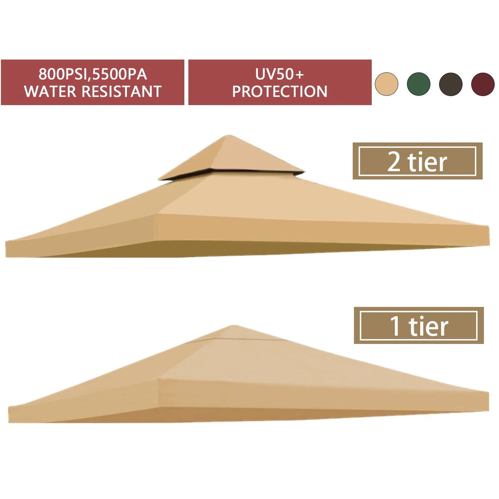 10FTx10FT Replacement Canopy Top Gazebo Tent Sunshade Cover R476624