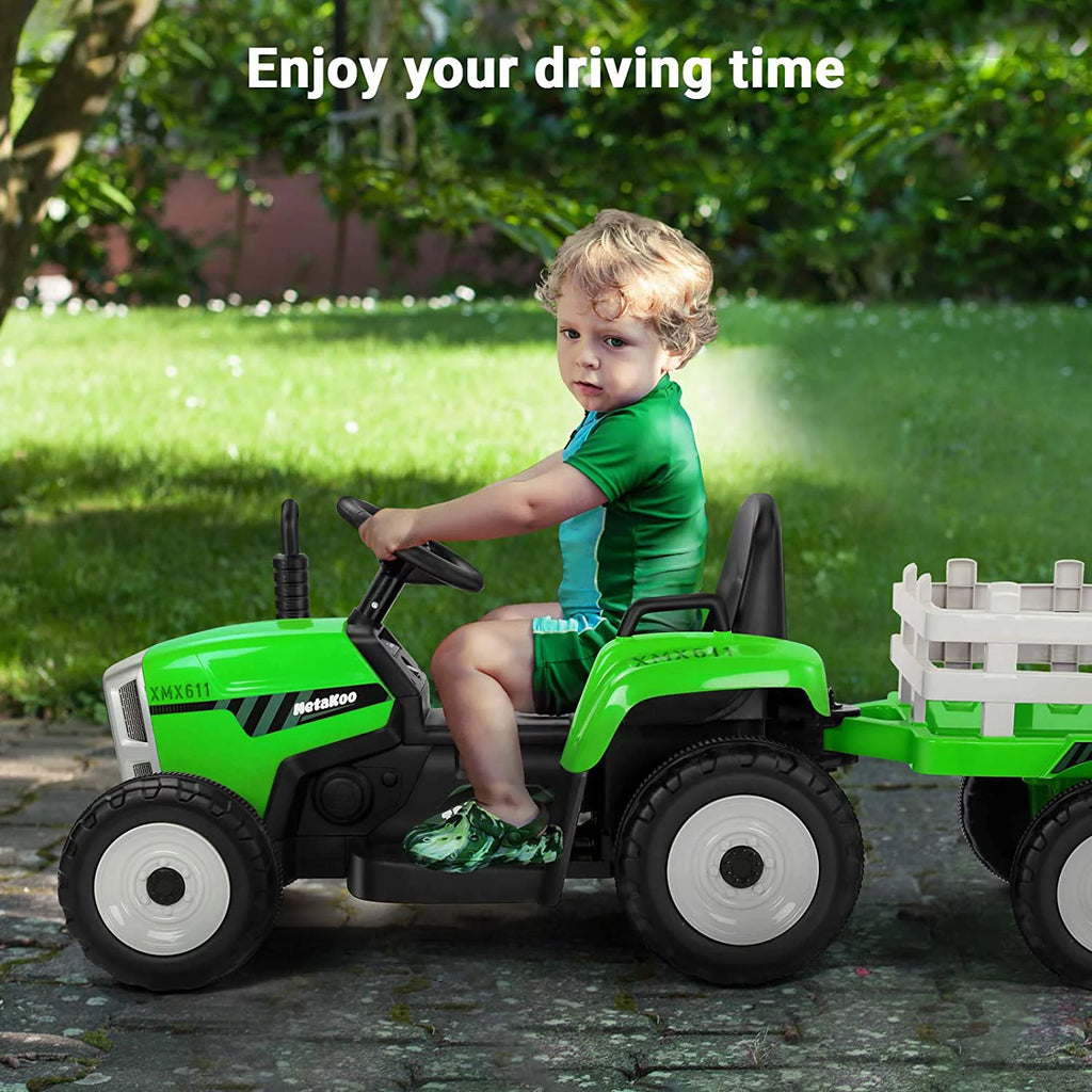 12V Kids Ride On Tractor with Trailer P546940