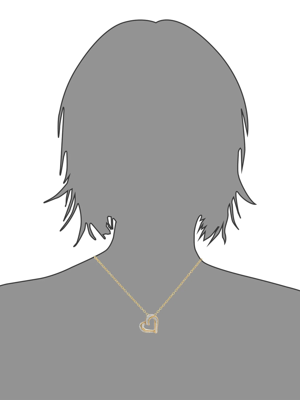 Slide Heart Pendant Necklace R51916