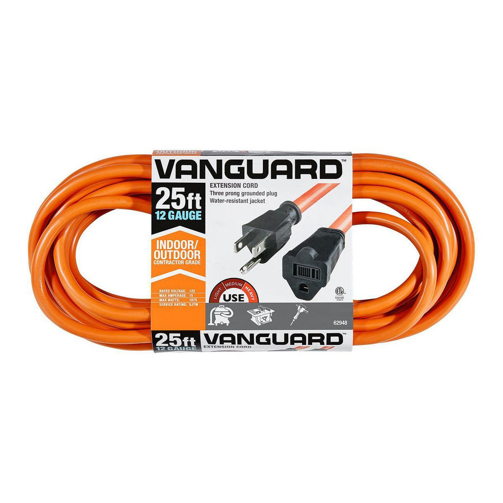 25 ft. 12/3 Gauge Outdoor Extension Cord, Orange I320258