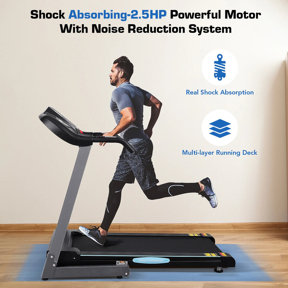 2.5 HP Folding Treadmill with Auto Incline G810