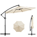 Dark Gray Offset Cantilever Umbrella with Cross Base S8111