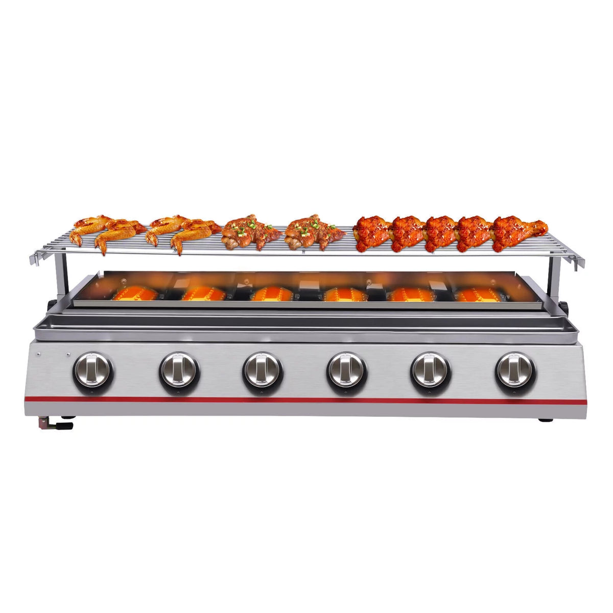Stainless Steel 6 Burner Gas BBQ Grill Y508