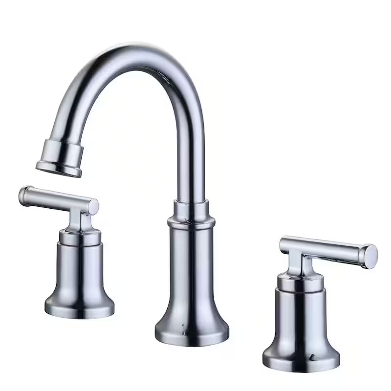 8 in. Widespread Double-Handle High-Arc Bathroom Faucet in Chrome (2-Pack) O3129