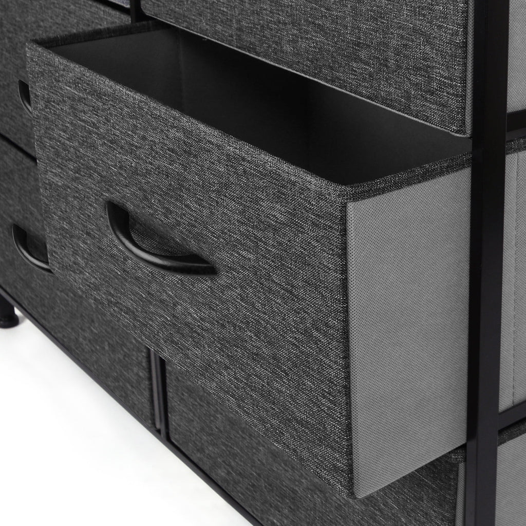 Light Gray 7 Drawer Fabric Dresser N4951