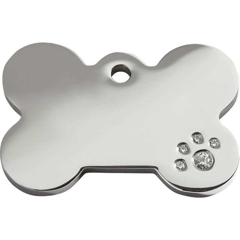 Diamante Pet ID Tag Bone P5309