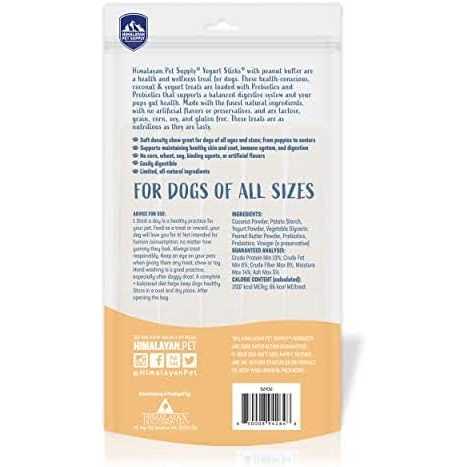 Yogurt Sticks Peanut Butter Dog Chew 4.8 oz N94905