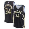 Men's Black Milwaukee Bucks Replica Player Jersey E335