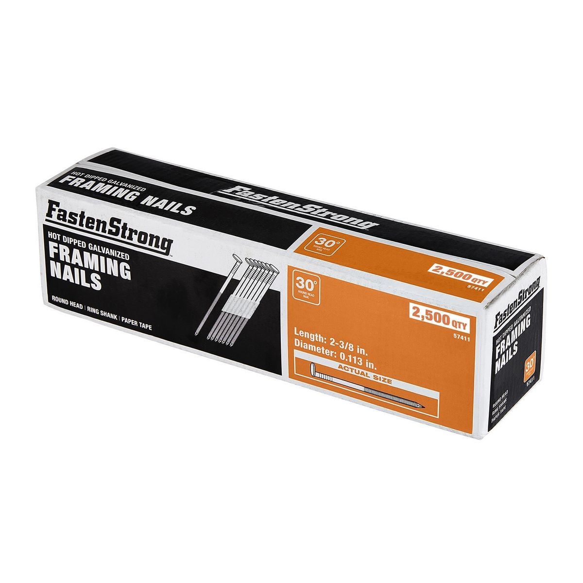 Galvanized Ring Shank Framing Nails 2500 Pack L775