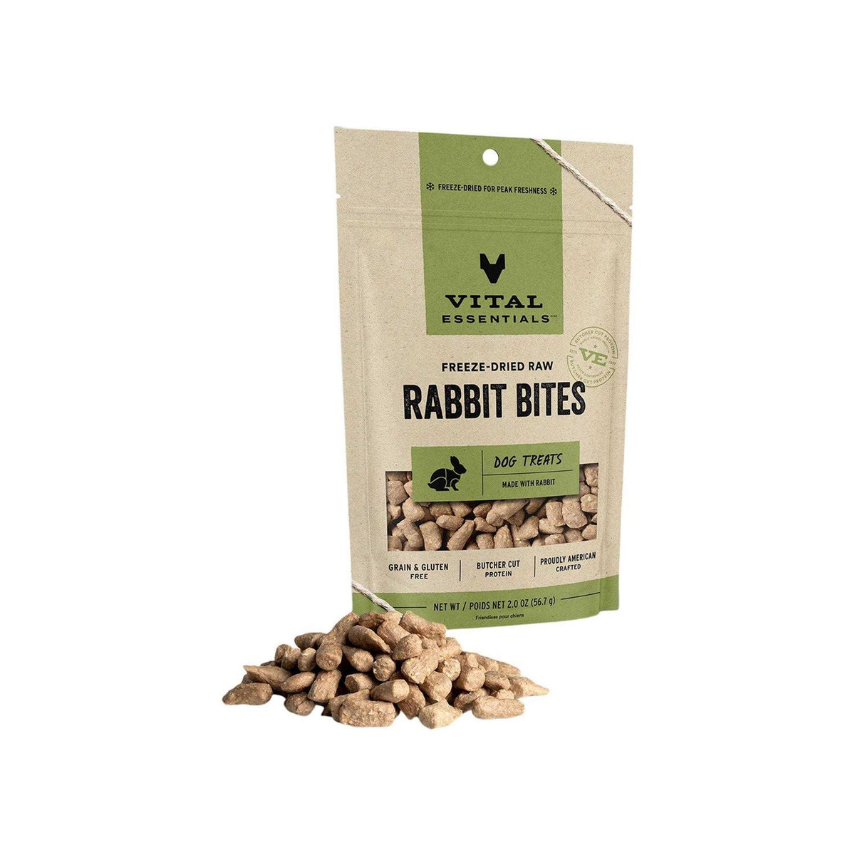 Freeze-Dried Rabbit Bites Dog Treats S357309