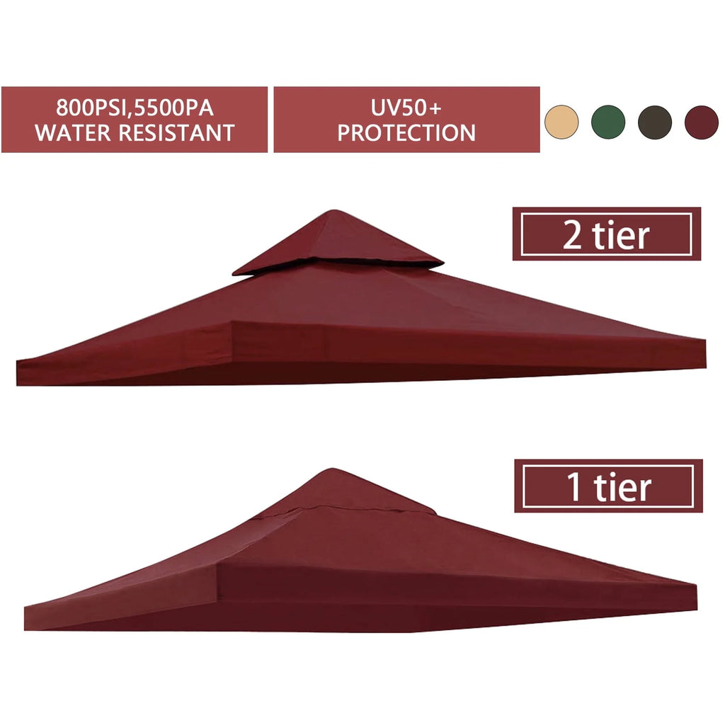 10FTx10FT Replacement Canopy Top Gazebo Tent Sunshade Cover R476624