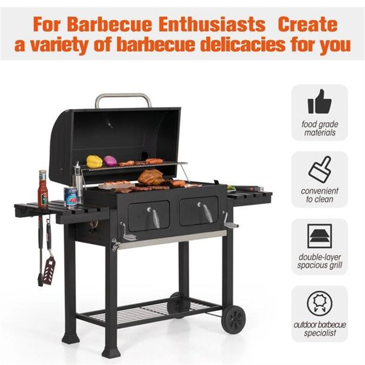 Charcoal Grill Portable BBQ Grill T5845