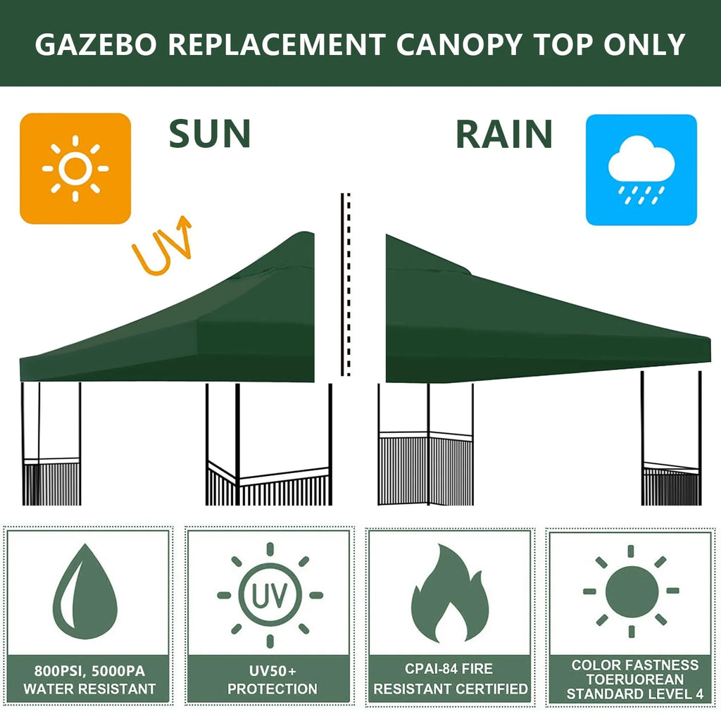 10FTx10FT Replacement Canopy Top Gazebo Tent Sunshade Cover R476624