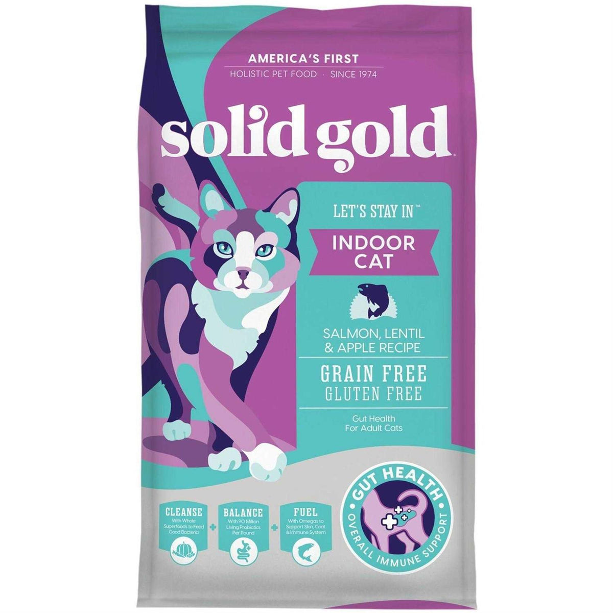 Solid Gold Indoor Lentil & Apple Recipe Grain-Free Dry Cat Food A687404