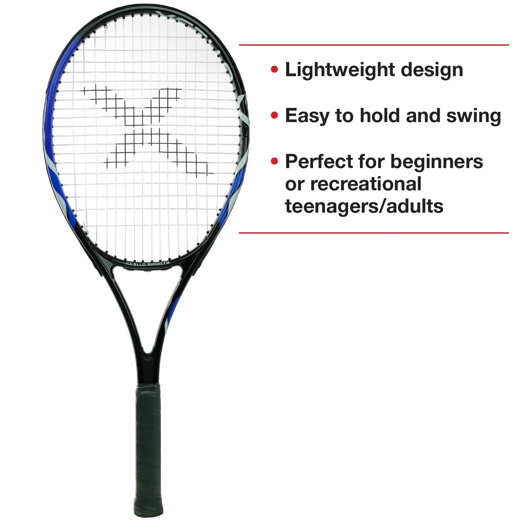 2-Player Aluminum Tennis Racket Set with Balls and Carry Cases O9339