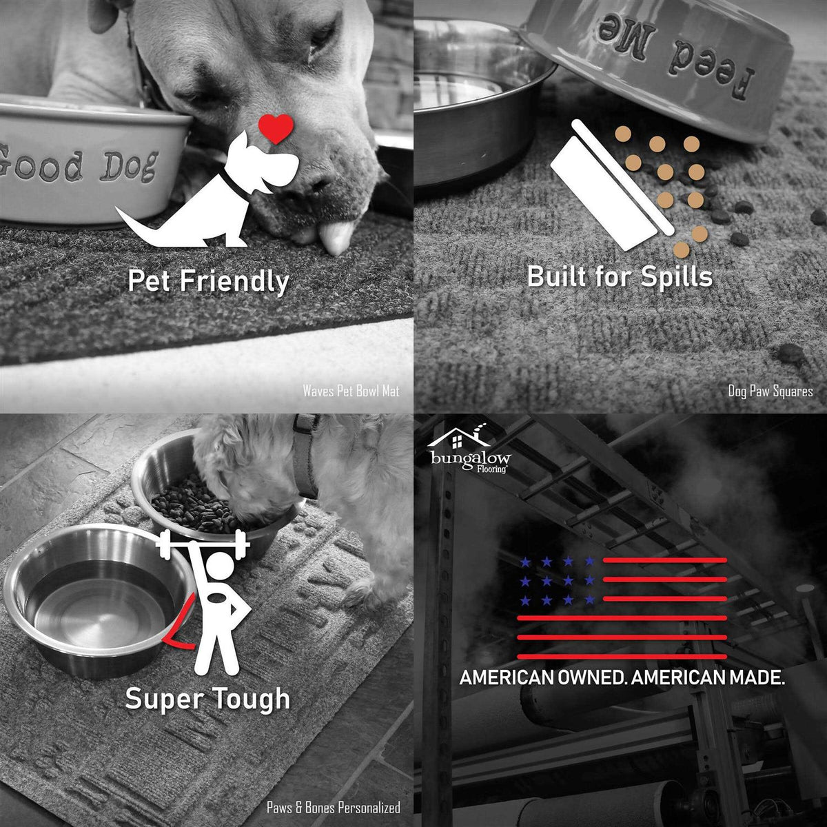 Dog Bone Dinner Mat U548