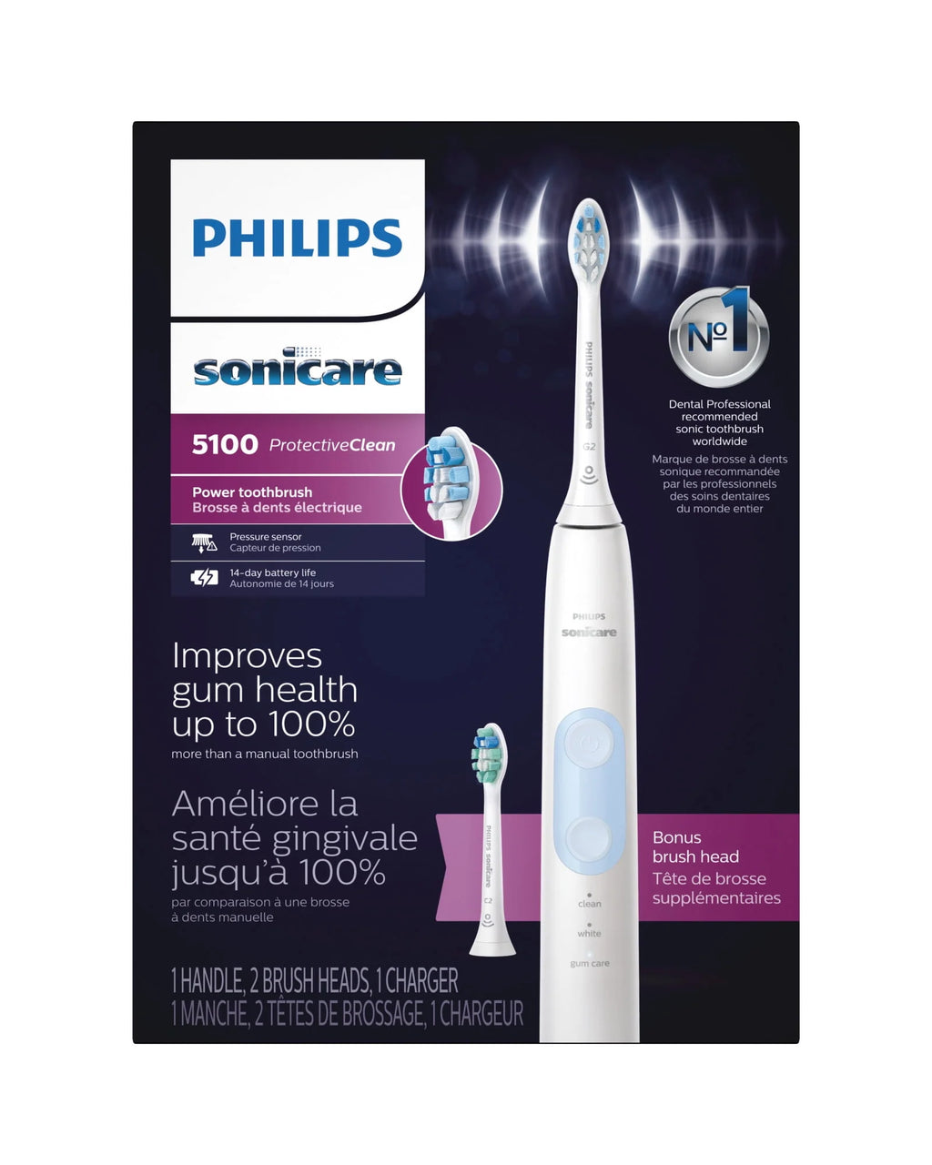 Rechargeable Electric Toothbrush Light Blue B9289