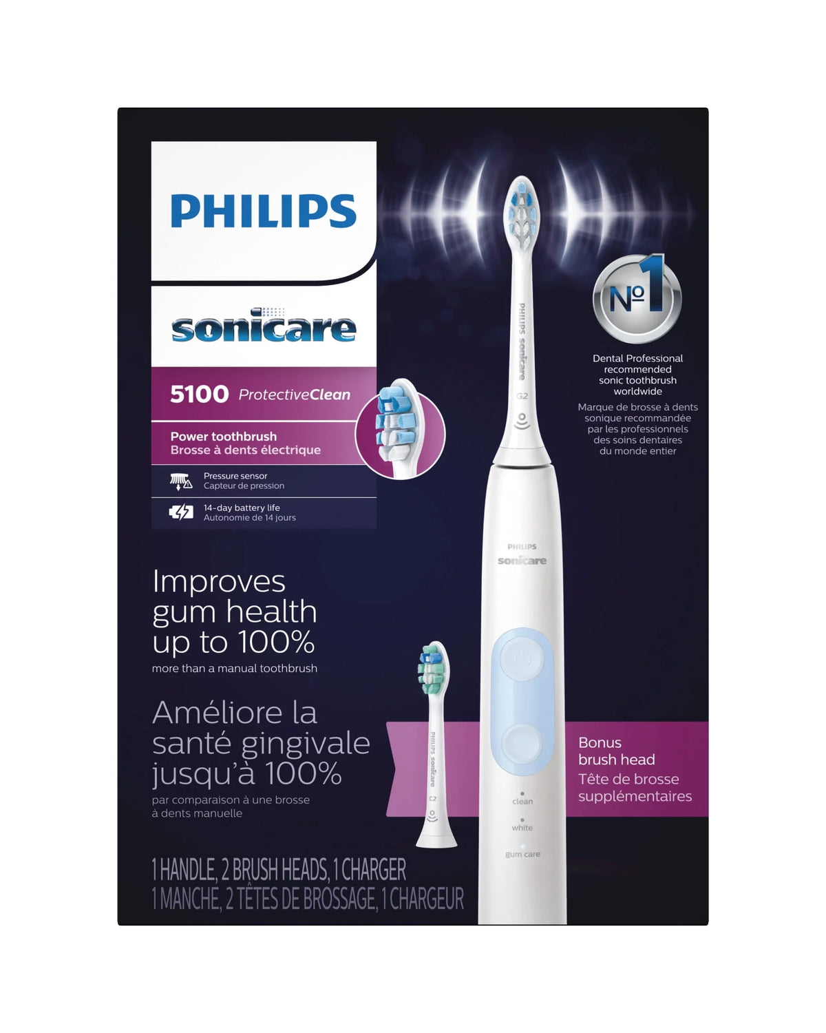 Rechargeable Electric Toothbrush Light Blue B9289