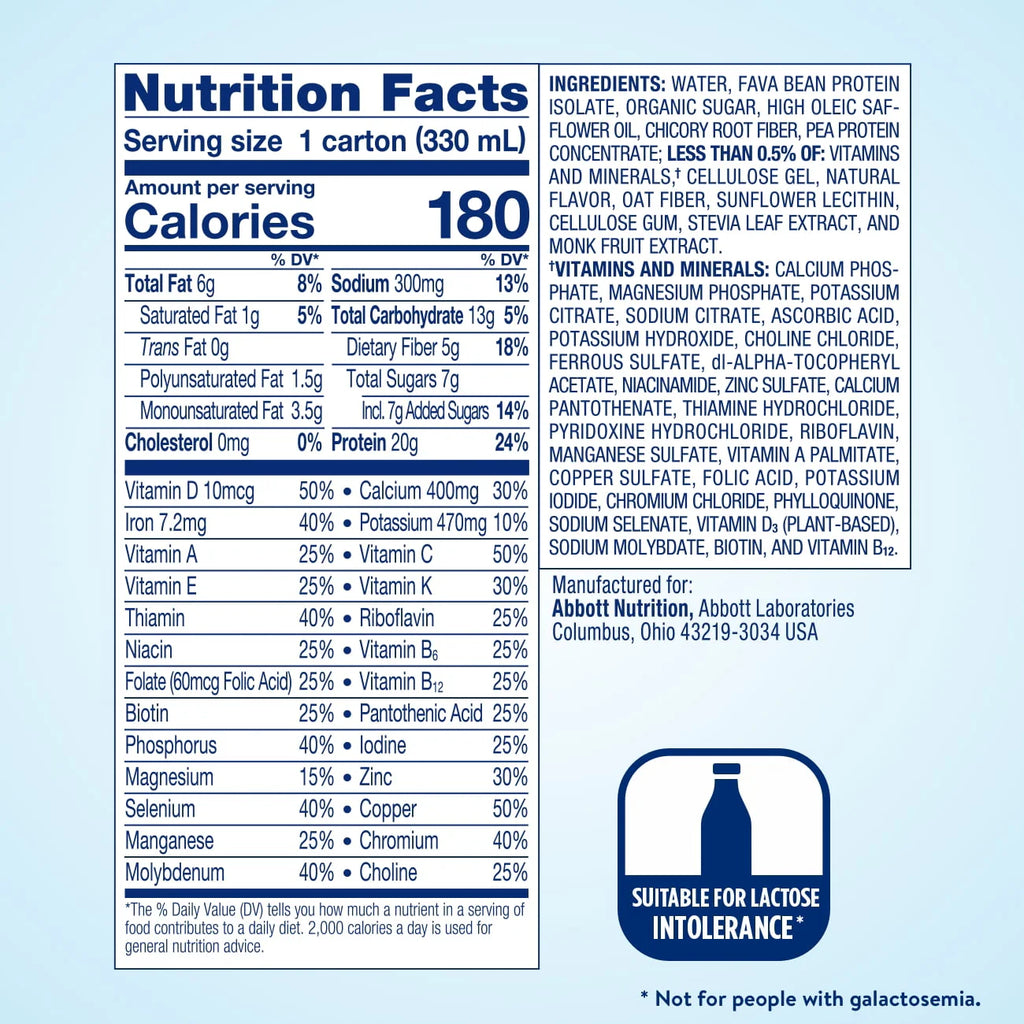 Plant-Based Vegan Protein Vanilla Nutrition Shake 12 Pack B30214