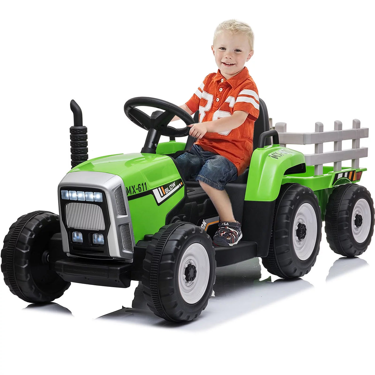 12V Kids Ride On Tractor with Trailer P546940
