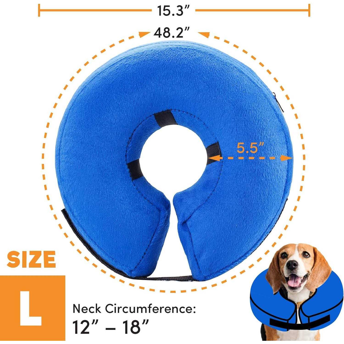 Inflatable Soft Pet Recovery Collar A8018