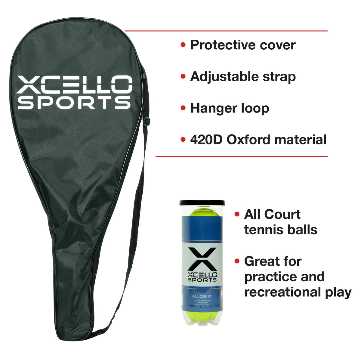 2-Player Aluminum Tennis Racket Set with Balls and Carry Cases O9339