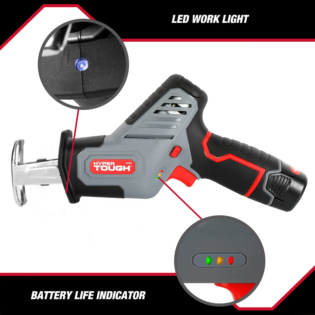 12V Max Lithium-Ion Compact Reciprocating Saw with Battery and Charger T836