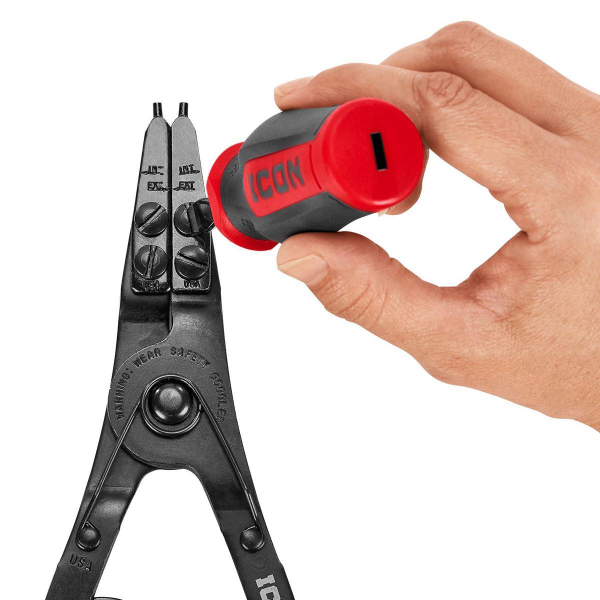 Ratcheting Retaining Ring Pliers Set with Replaceable Tips, 2-Piece Z70506