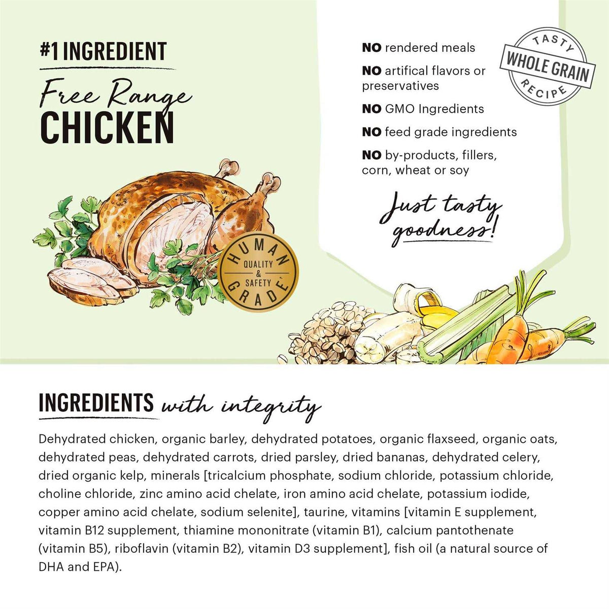 Dehydrated Whole Grain Chicken Dog Food B4965