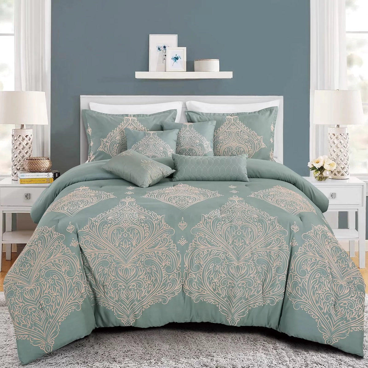 King 7 Piece Microfiber Comforter Set H21944