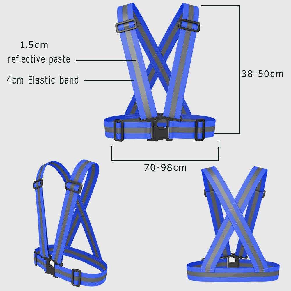 Reflective Vest with Hi Vis Bands Adjustable J12193