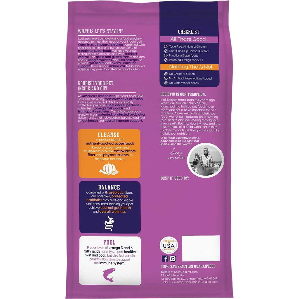 Solid Gold Indoor Lentil & Apple Recipe Grain-Free Dry Cat Food V324