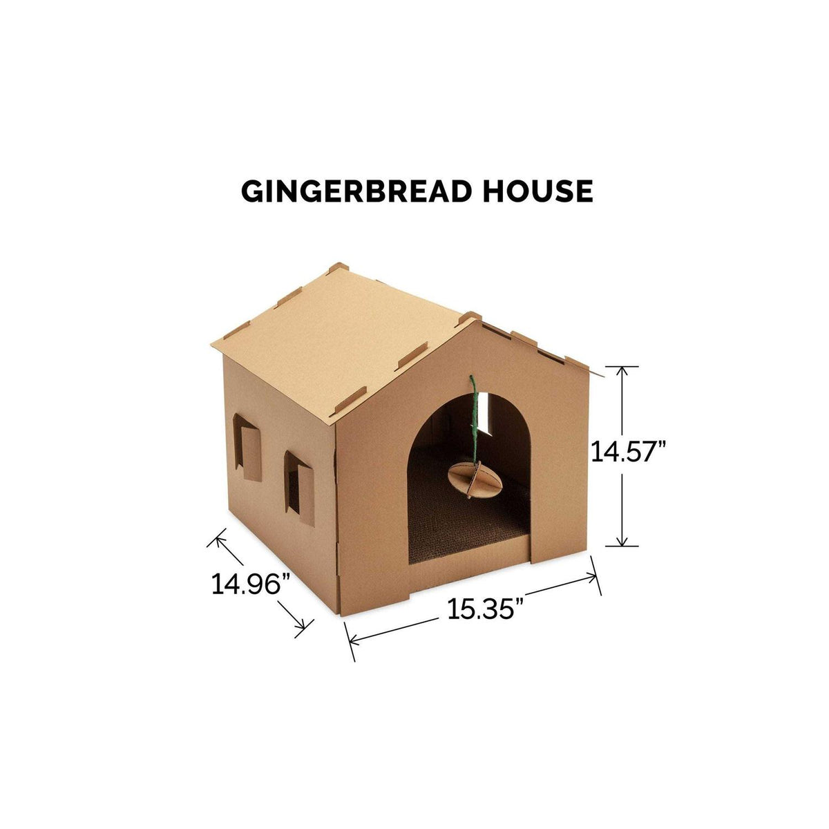 Corrugated Cat Scratcher House with Catnip T7968